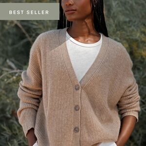 JENNI KAYNE Cropped Cashmere Cocoon Cardigan